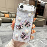 Glitter 3D Butterfly TPU Phone Case, For iPhone 17 Pro Max, For iPhone 17 Pro, For iPhone 17, For iPhone Air