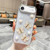 Glitter 3D Butterfly TPU Phone Case, For iPhone 17 Pro Max, For iPhone 17 Pro, For iPhone 17, For iPhone Air