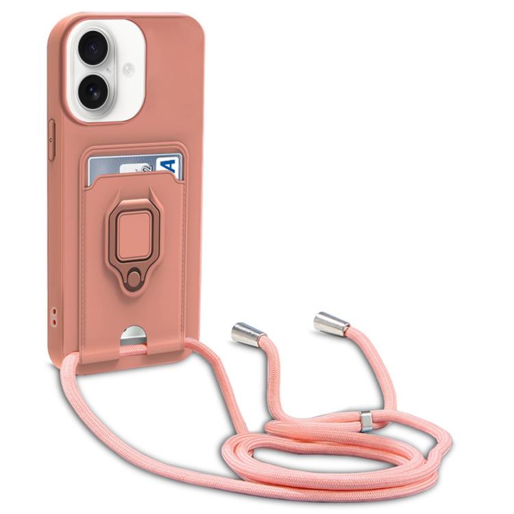 Sliding Camshield Magnetic Card Holder Silicone Phone Case with Lanyard, For iPhone 17 Pro Max, For iPhone 17 Pro, For iPhone 17, For iPhone Air