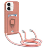 Sliding Camshield Magnetic Card Holder Silicone Phone Case with Lanyard, For iPhone 17 Pro Max, For iPhone 17 Pro, For iPhone 17, For iPhone Air