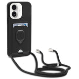 Sliding Camshield Magnetic Card Holder Silicone Phone Case with Lanyard, For iPhone 17 Pro Max, For iPhone 17 Pro, For iPhone 17, For iPhone Air