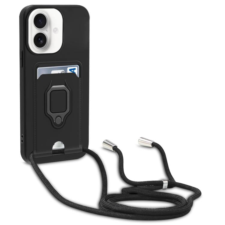 Sliding Camshield Magnetic Card Holder Silicone Phone Case with Lanyard, For iPhone 17 Pro Max, For iPhone 17 Pro, For iPhone 17, For iPhone Air