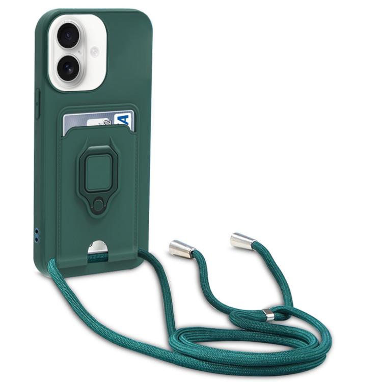 Sliding Camshield Magnetic Card Holder Silicone Phone Case with Lanyard, For iPhone 17 Pro Max, For iPhone 17 Pro, For iPhone 17, For iPhone Air