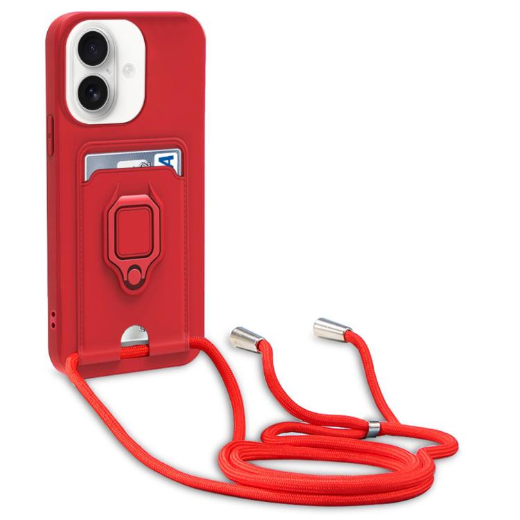 Sliding Camshield Magnetic Card Holder Silicone Phone Case with Lanyard, For iPhone 17 Pro Max, For iPhone 17 Pro, For iPhone 17, For iPhone Air