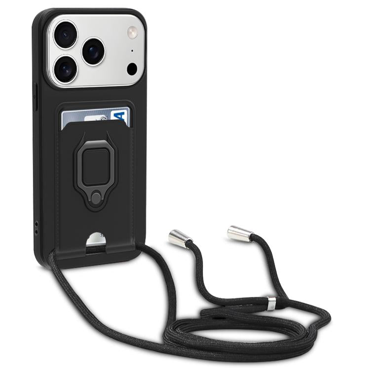Sliding Camshield Magnetic Card Holder Silicone Phone Case with Lanyard, For iPhone 17 Pro Max, For iPhone 17 Pro, For iPhone 17, For iPhone Air