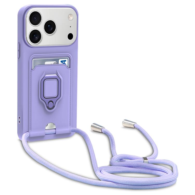 Sliding Camshield Magnetic Card Holder Silicone Phone Case with Lanyard, For iPhone 17 Pro Max, For iPhone 17 Pro, For iPhone 17, For iPhone Air