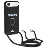 Sliding Camshield Magnetic Card Holder Silicone Phone Case with Lanyard, For iPhone 17 Pro Max, For iPhone 17 Pro, For iPhone 17, For iPhone Air