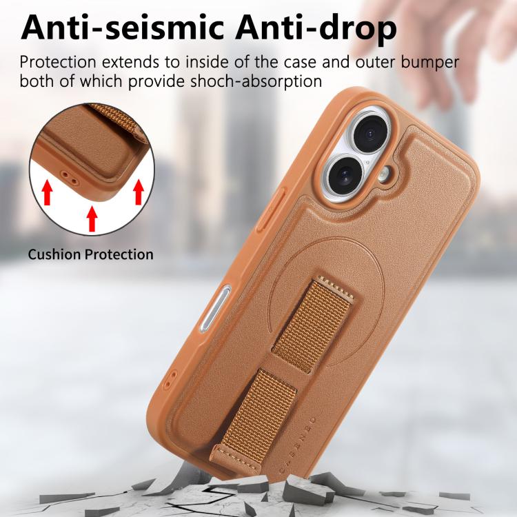 CaseNeo Finger Grip Wristband MagSafe Back Phone Case, For iPhone 16, For iPhone 15 Pro Max, For iPhone 15 Pro, For iPhone 15 Plus, For iPhone 15, For iPhone 14 Plus, For iPhone 14 / 13, For iPhone 14 Pro