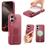 CaseNeo Finger Grip Wristband MagSafe Back Phone Case, For iPhone 17e / 16e, For iPhone 17 Pro Max, For iPhone 17 Pro, For iPhone 17, For iPhone Air, For iPhone 16 Pro Max, For iPhone 16 Pro, For iPhone 16 Plus