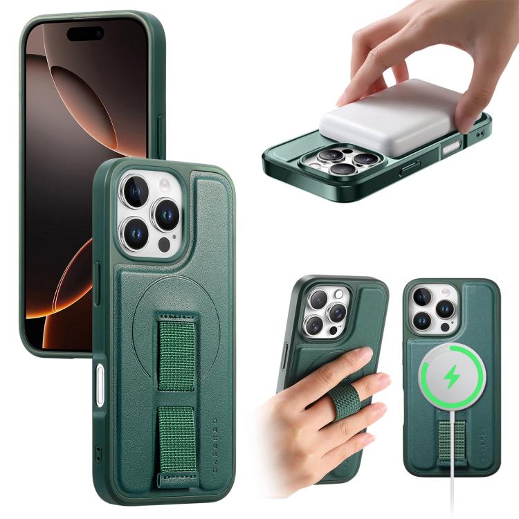 CaseNeo Finger Grip Wristband MagSafe Back Phone Case, For iPhone 17e / 16e, For iPhone 17 Pro Max, For iPhone 17 Pro, For iPhone 17, For iPhone Air, For iPhone 16 Pro Max, For iPhone 16 Pro, For iPhone 16 Plus