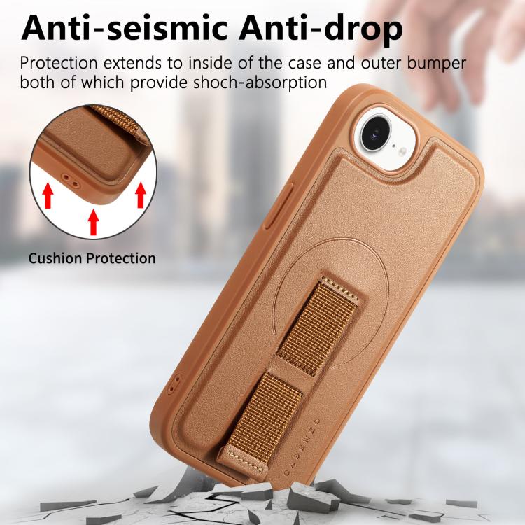 CaseNeo Finger Grip Wristband MagSafe Back Phone Case, For iPhone 17e / 16e, For iPhone 17 Pro Max, For iPhone 17 Pro, For iPhone 17, For iPhone Air, For iPhone 16 Pro Max, For iPhone 16 Pro, For iPhone 16 Plus