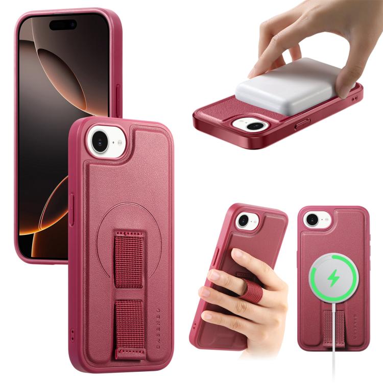 CaseNeo Finger Grip Wristband MagSafe Back Phone Case, For iPhone 17e / 16e, For iPhone 17 Pro Max, For iPhone 17 Pro, For iPhone 17, For iPhone Air, For iPhone 16 Pro Max, For iPhone 16 Pro, For iPhone 16 Plus