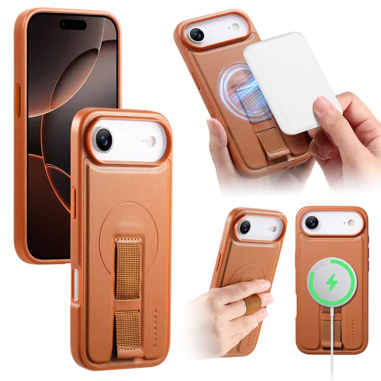 CaseNeo Finger Grip Wristband MagSafe Back Phone Case, For iPhone 17e / 16e, For iPhone 17 Pro Max, For iPhone 17 Pro, For iPhone 17, For iPhone Air, For iPhone 16 Pro Max, For iPhone 16 Pro, For iPhone 16 Plus