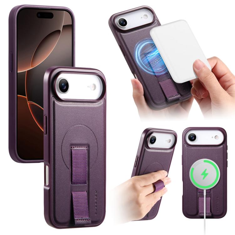CaseNeo Finger Grip Wristband MagSafe Back Phone Case, For iPhone 17e / 16e, For iPhone 17 Pro Max, For iPhone 17 Pro, For iPhone 17, For iPhone Air, For iPhone 16 Pro Max, For iPhone 16 Pro, For iPhone 16 Plus