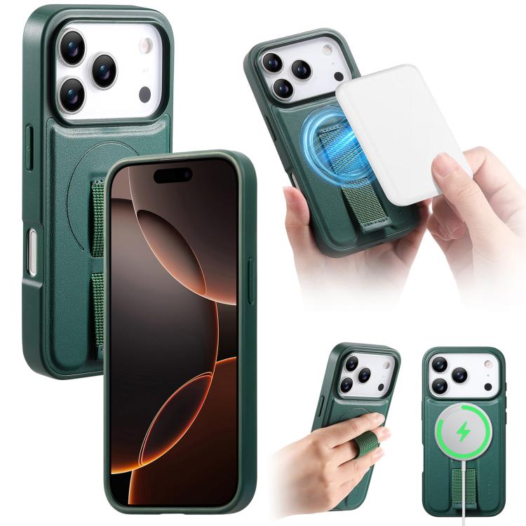 CaseNeo Finger Grip Wristband MagSafe Back Phone Case, For iPhone 17e / 16e, For iPhone 17 Pro Max, For iPhone 17 Pro, For iPhone 17, For iPhone Air, For iPhone 16 Pro Max, For iPhone 16 Pro, For iPhone 16 Plus