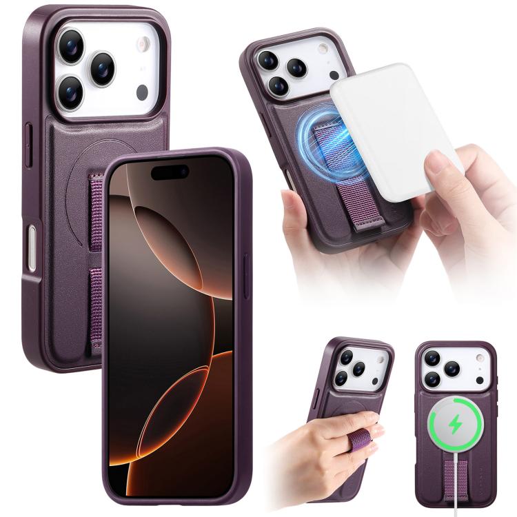 CaseNeo Finger Grip Wristband MagSafe Back Phone Case, For iPhone 17e / 16e, For iPhone 17 Pro Max, For iPhone 17 Pro, For iPhone 17, For iPhone Air, For iPhone 16 Pro Max, For iPhone 16 Pro, For iPhone 16 Plus
