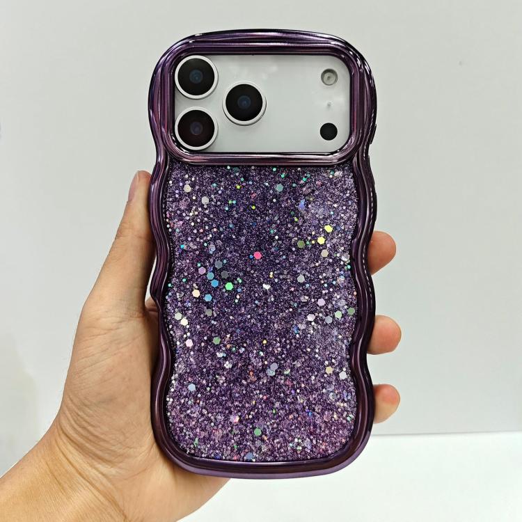 Wave Glitter Sequined Electroplated Phone Case, For iPhone 17 Pro Max, For iPhone 17 Pro, For iPhone 17, For iPhone Air, For iPhone 16 Pro Max, For iPhone 16 Pro