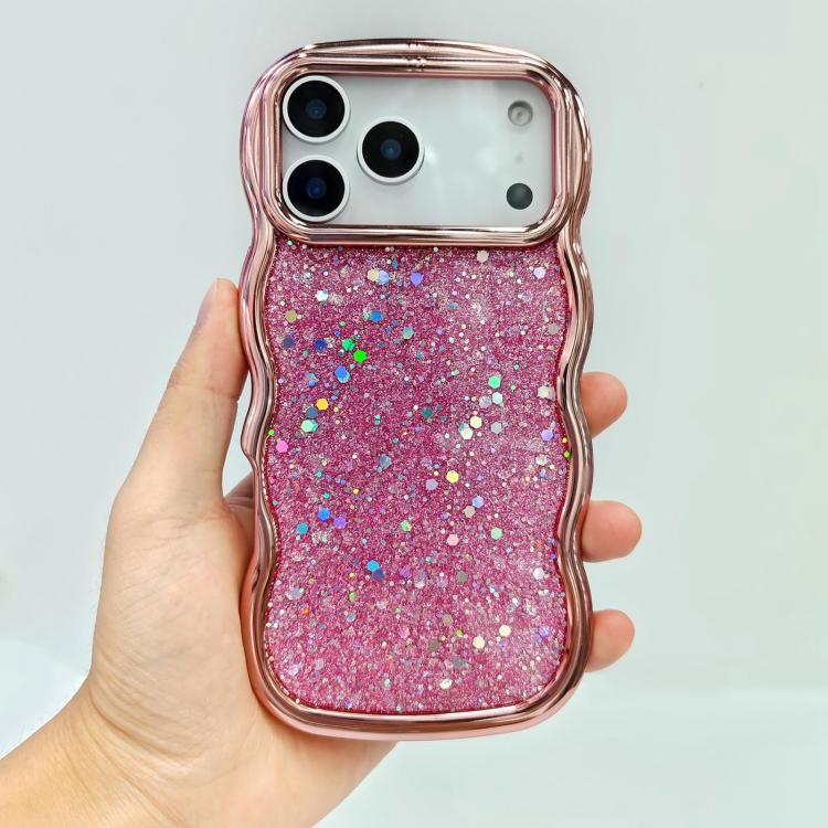 Wave Glitter Sequined Electroplated Phone Case, For iPhone 17 Pro Max, For iPhone 17 Pro, For iPhone 17, For iPhone Air, For iPhone 16 Pro Max, For iPhone 16 Pro