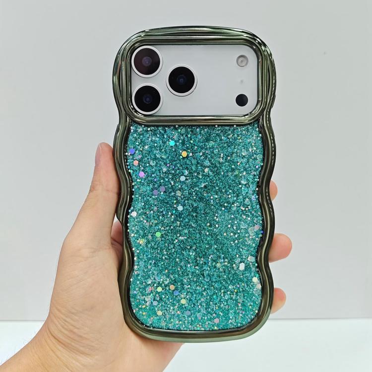 Wave Glitter Sequined Electroplated Phone Case, For iPhone 17 Pro Max, For iPhone 17 Pro, For iPhone 17, For iPhone Air, For iPhone 16 Pro Max, For iPhone 16 Pro