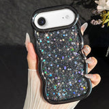 Wave Glitter Sequined Electroplated Phone Case, For iPhone 17 Pro Max, For iPhone 17 Pro, For iPhone 17, For iPhone Air, For iPhone 16 Pro Max, For iPhone 16 Pro