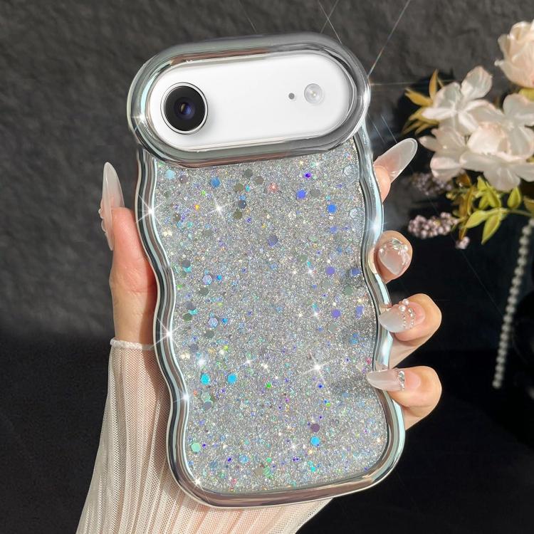 Wave Glitter Sequined Electroplated Phone Case, For iPhone 17e / 16e, For iPhone 17 Pro Max, For iPhone 17 Pro, For iPhone 17, For iPhone Air, For iPhone 16 Pro Max