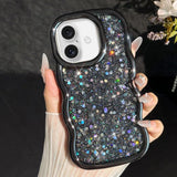 Wave Glitter Sequined Electroplated Phone Case, For iPhone 17 Pro Max, For iPhone 17 Pro, For iPhone 17, For iPhone Air, For iPhone 16 Pro Max, For iPhone 16 Pro