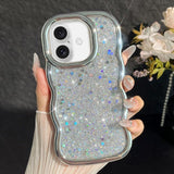 Wave Glitter Sequined Electroplated Phone Case, For iPhone 17 Pro Max, For iPhone 17 Pro, For iPhone 17, For iPhone Air, For iPhone 16 Pro Max, For iPhone 16 Pro