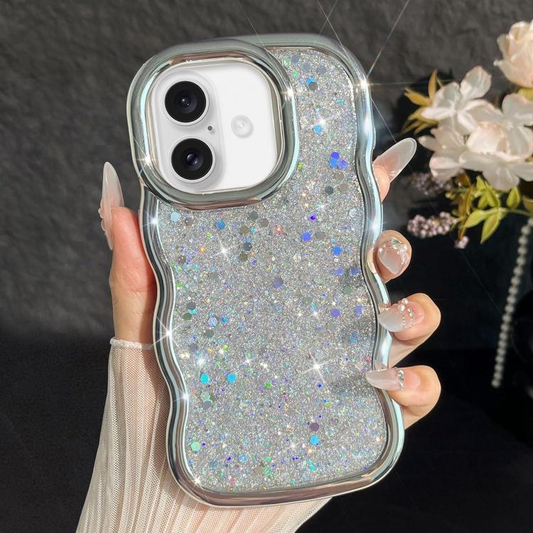 Wave Glitter Sequined Electroplated Phone Case, For iPhone 17 Pro Max, For iPhone 17 Pro, For iPhone 17, For iPhone Air, For iPhone 16 Pro Max, For iPhone 16 Pro
