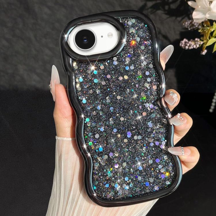 Wave Glitter Sequined Electroplated Phone Case, For iPhone 17e / 16e, For iPhone 17 Pro Max, For iPhone 17 Pro, For iPhone 17, For iPhone Air, For iPhone 16 Pro Max