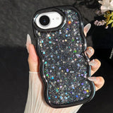 Wave Glitter Sequined Electroplated Phone Case, For iPhone 17e / 16e, For iPhone 17 Pro Max, For iPhone 17 Pro, For iPhone 17, For iPhone Air, For iPhone 16 Pro Max