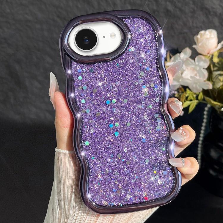 Wave Glitter Sequined Electroplated Phone Case, For iPhone 17e / 16e, For iPhone 17 Pro Max, For iPhone 17 Pro, For iPhone 17, For iPhone Air, For iPhone 16 Pro Max