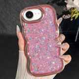 Wave Glitter Sequined Electroplated Phone Case, For iPhone 17e / 16e, For iPhone 17 Pro Max, For iPhone 17 Pro, For iPhone 17, For iPhone Air, For iPhone 16 Pro Max