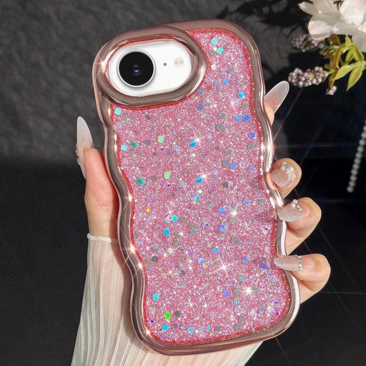 Wave Glitter Sequined Electroplated Phone Case, For iPhone 17e / 16e, For iPhone 17 Pro Max, For iPhone 17 Pro, For iPhone 17, For iPhone Air, For iPhone 16 Pro Max