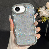 Wave Glitter Sequined Electroplated Phone Case, For iPhone 17e / 16e, For iPhone 17 Pro Max, For iPhone 17 Pro, For iPhone 17, For iPhone Air, For iPhone 16 Pro Max