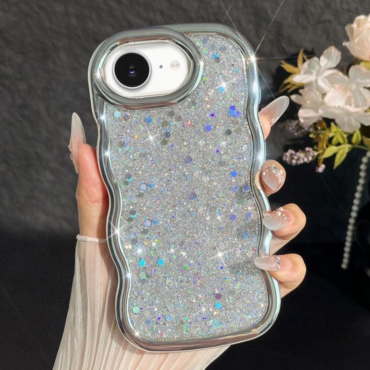 Wave Glitter Sequined Electroplated Phone Case, For iPhone 17e / 16e, For iPhone 17 Pro Max, For iPhone 17 Pro, For iPhone 17, For iPhone Air, For iPhone 16 Pro Max