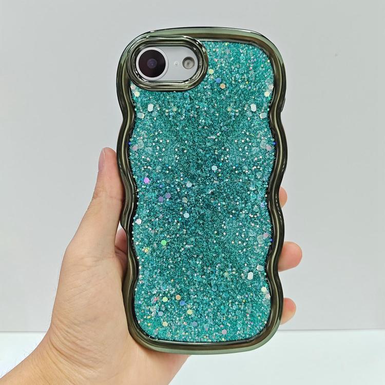 Wave Glitter Sequined Electroplated Phone Case, For iPhone 17e / 16e, For iPhone 17 Pro Max, For iPhone 17 Pro, For iPhone 17, For iPhone Air, For iPhone 16 Pro Max