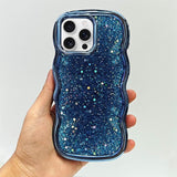 Wave Glitter Sequined Electroplated Phone Case, For iPhone 17e / 16e, For iPhone 17 Pro Max, For iPhone 17 Pro, For iPhone 17, For iPhone Air, For iPhone 16 Pro Max