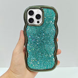 Wave Glitter Sequined Electroplated Phone Case, For iPhone 17e / 16e, For iPhone 17 Pro Max, For iPhone 17 Pro, For iPhone 17, For iPhone Air, For iPhone 16 Pro Max