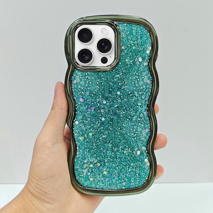 Wave Glitter Sequined Electroplated Phone Case, For iPhone 17e / 16e, For iPhone 17 Pro Max, For iPhone 17 Pro, For iPhone 17, For iPhone Air, For iPhone 16 Pro Max