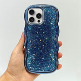 Wave Glitter Sequined Electroplated Phone Case, For iPhone 16 Plus, For iPhone 16, For iPhone 15 Pro Max, For iPhone 15 Pro, For iPhone 15 Plus, For iPhone 15