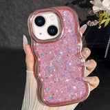 Wave Glitter Sequined Electroplated Phone Case, For iPhone 14 Plus, For iPhone 14, For iPhone 14 Pro, For iPhone 14 Pro Max, For iPhone 13 Pro Max, For iPhone 13 Pro