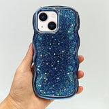 Wave Glitter Sequined Electroplated Phone Case, For iPhone 14 Plus, For iPhone 14, For iPhone 14 Pro, For iPhone 14 Pro Max, For iPhone 13 Pro Max, For iPhone 13 Pro