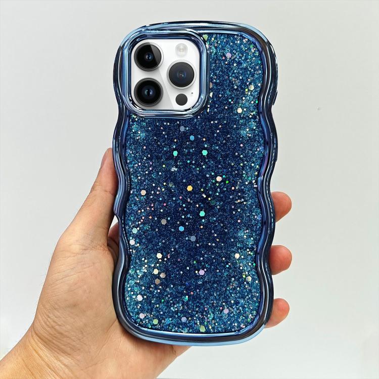 Wave Glitter Sequined Electroplated Phone Case, For iPhone 14 Plus, For iPhone 14, For iPhone 14 Pro, For iPhone 14 Pro Max, For iPhone 13 Pro Max, For iPhone 13 Pro