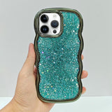 Wave Glitter Sequined Electroplated Phone Case, For iPhone 14 Plus, For iPhone 14, For iPhone 14 Pro, For iPhone 14 Pro Max, For iPhone 13 Pro Max, For iPhone 13 Pro