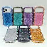 Wave Glitter Sequined Electroplated Phone Case, For iPhone 14 Plus, For iPhone 14, For iPhone 14 Pro, For iPhone 14 Pro Max, For iPhone 13 Pro Max, For iPhone 13 Pro