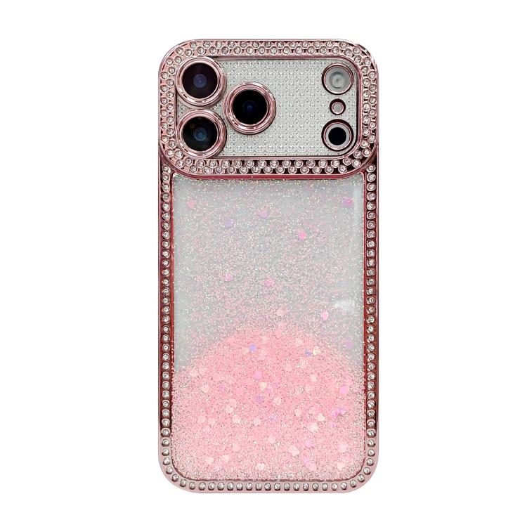 Diamond Gradient Glitter Sequins Plated Phone Case, For iPhone 17 Pro Max, For iPhone 17 Pro, For iPhone 17, For iPhone Air, For iPhone 16 Pro Max, For iPhone 16 Pro