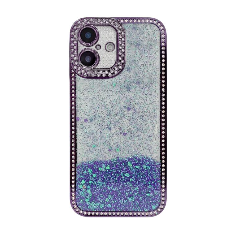Diamond Gradient Glitter Sequins Plated Phone Case, For iPhone 16 Plus, For iPhone 16, For iPhone 15 Pro Max, For iPhone 15 Pro, For iPhone 15 Plus, For iPhone 15