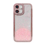 Diamond Gradient Glitter Sequins Plated Phone Case, For iPhone 16 Plus, For iPhone 16, For iPhone 15 Pro Max, For iPhone 15 Pro, For iPhone 15 Plus, For iPhone 15