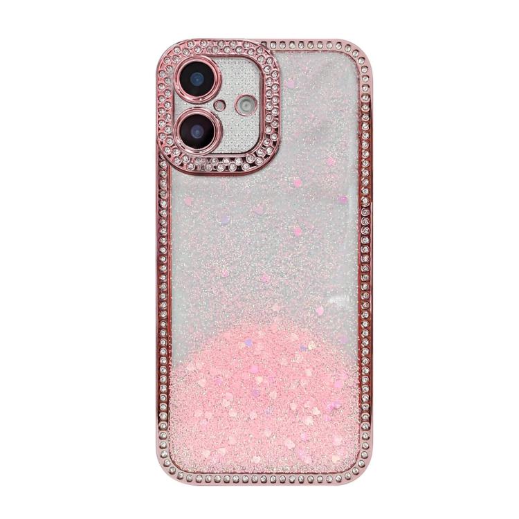 Diamond Gradient Glitter Sequins Plated Phone Case, For iPhone 16 Plus, For iPhone 16, For iPhone 15 Pro Max, For iPhone 15 Pro, For iPhone 15 Plus, For iPhone 15