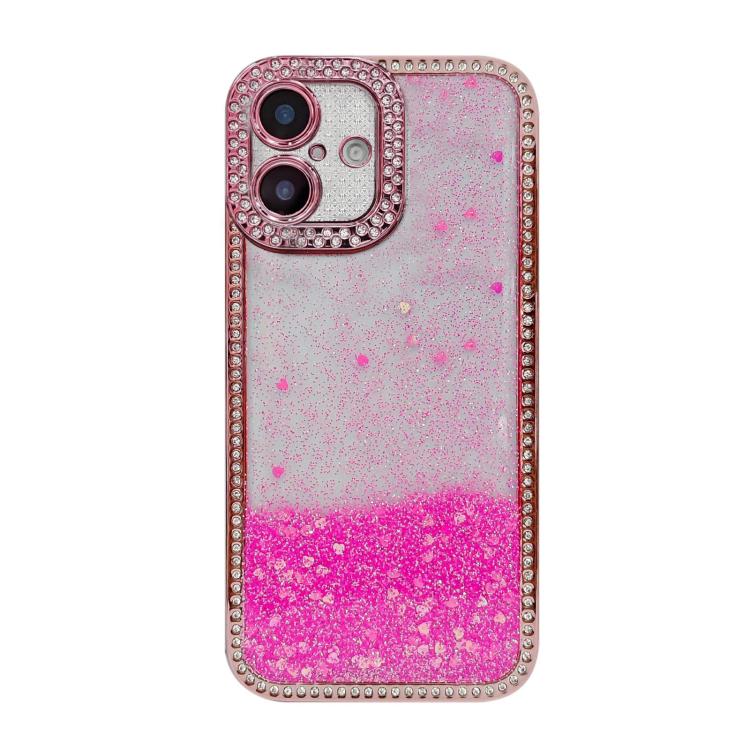Diamond Gradient Glitter Sequins Plated Phone Case, For iPhone 16 Plus, For iPhone 16, For iPhone 15 Pro Max, For iPhone 15 Pro, For iPhone 15 Plus, For iPhone 15